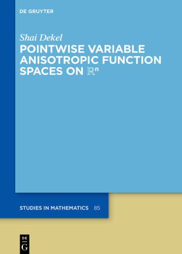 Pointwise Variable Anisotropic Function Spaces on ℝⁿ (De Gruyter Studies in Mathematics, 85)
