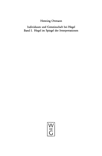 Hegel im Spiegel der Interpretationen
