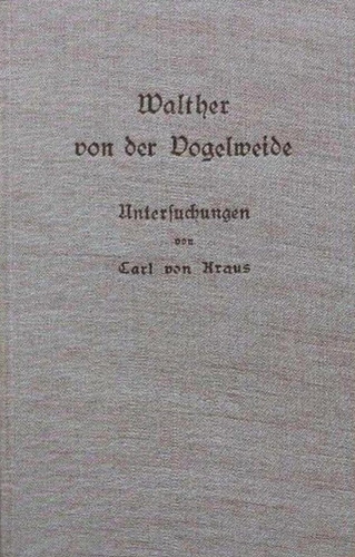 Walther von der Vogelweide: Untersuchungen