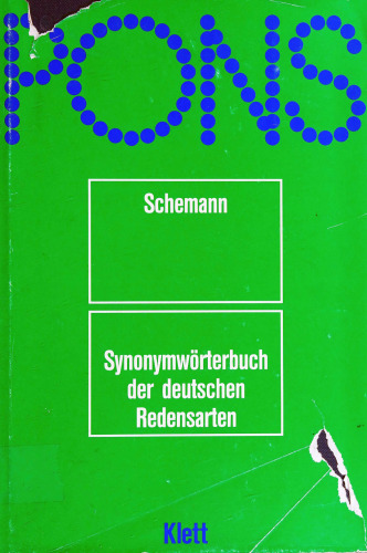 PONS: Synonymwörterbuch der deutschen Redensarten