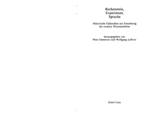 Rechenstein, Experiment, Sprache