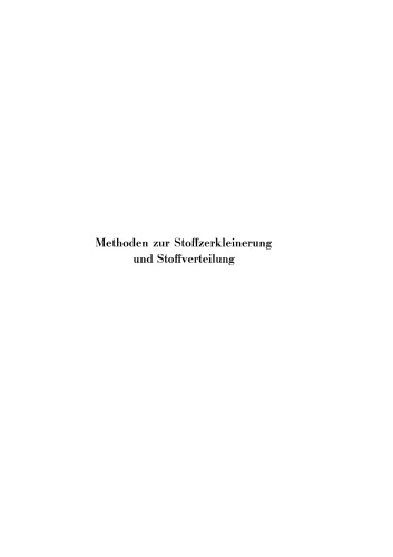 Methoden der organischen Chemie, Band I/2: Allgemeine Laboratoriumspraxis II