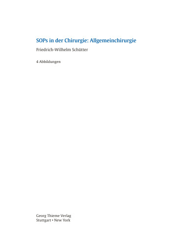 SOPs in der Chirurgie - Allgemeinchirurgie