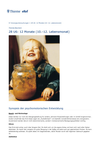 Atlas der Entwicklungsdiagnostik: Vorsorgeuntersuchungen von U1 bis U10/J1
