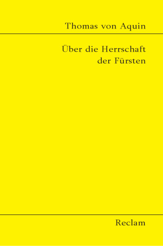 Uber die Herrschaft der Fursten