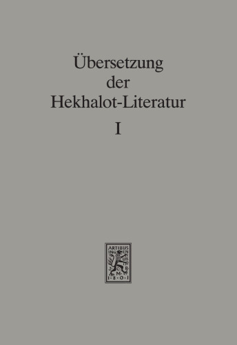 Ubersetzung der Hekhalot-Literatur I. §§ –180