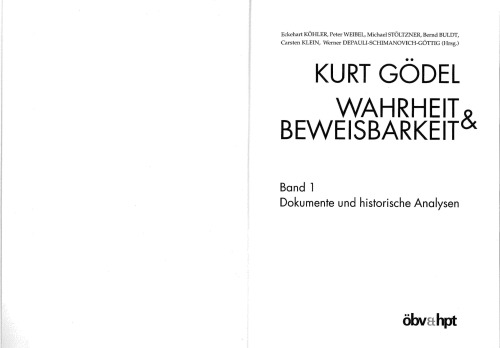 Kurt Gödel: Wahrheit und Beweisbarkeit