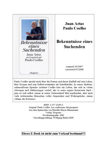 Bekenntnisse eines Suchenden. Juan Arias im Gespräch mit Paulo Coelho