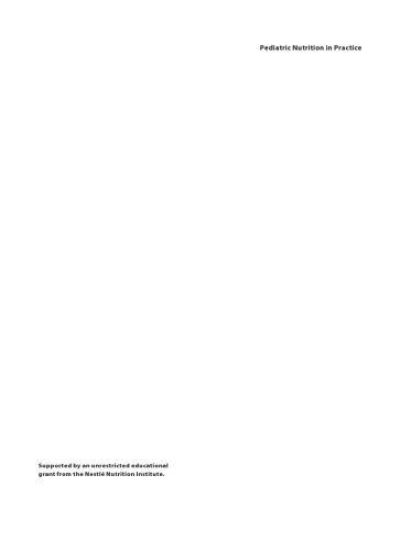 Pediatric Nutrition in Practice