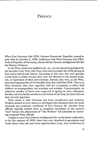 East German Intellectuals and the Unification of Germany: An Ethnographic View