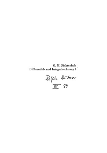 Differential- und Integralrechnung