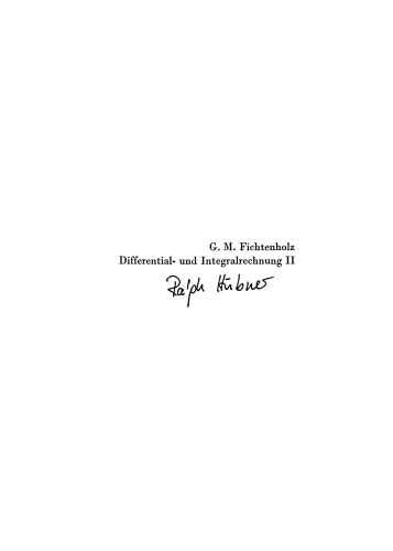 Differential- und Integralrechnung Bd. 2