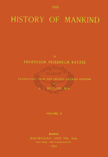 The History of Mankind: Vol.2