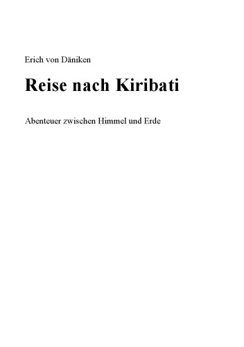 Reise nach Kiribati. Abenteuer zwischen Himmel und Erde GERMAN