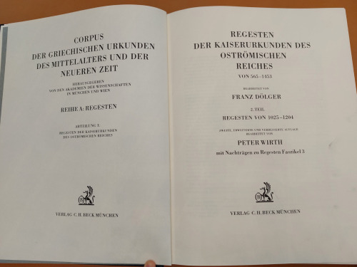 Regesten der Kaiserurkunden des ostroemischen Reiches von 565-1453. 2. Teil: Regesten von 1025-1204