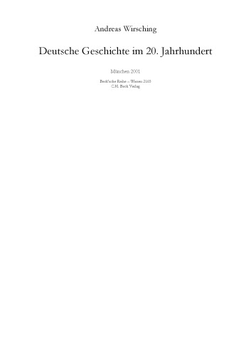 Deutsche Geschichte im 20. Jahrhundert GERMAN