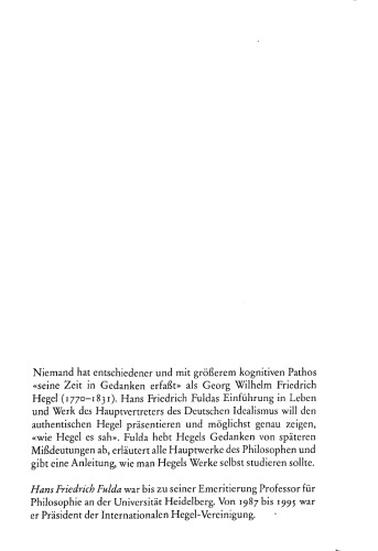 Georg Wilhelm Friedrich Hegel.