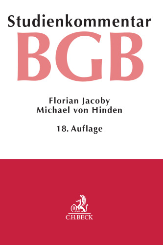 Bürgerliches Gesetzbuch : Studienkommentar