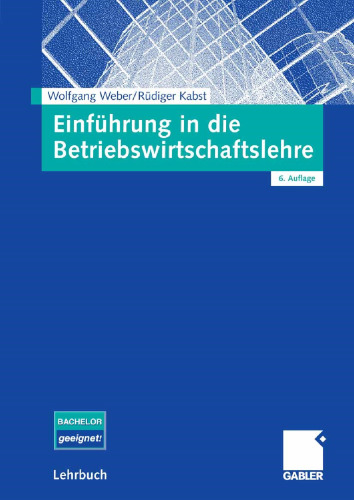 Einführung in die Betriebswirtschaftslehre