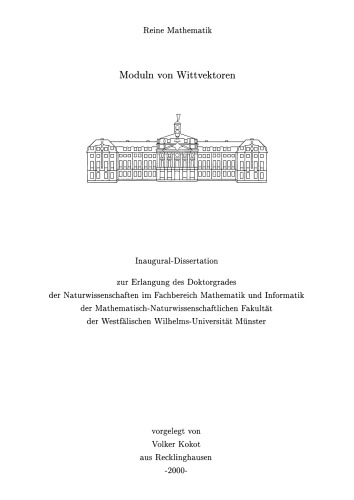Moduln von Wittvektoren