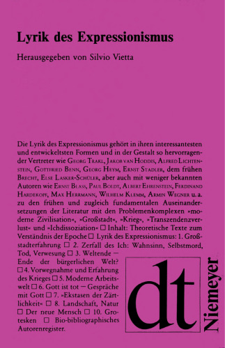 Lyrik des Expressionismus