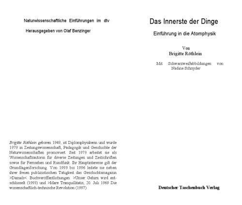 Das Innerste der Dinge: Einfuehrung in die Atomphysik