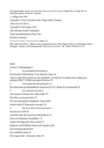 Wie sollen wir leben? Ethik in einer egoistischen Zeit.