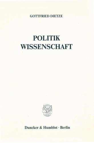 Politik - Wissenschaft (German Edition)