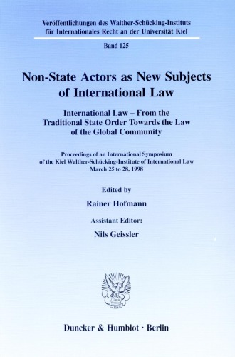 Non-state actors as new subjects of international law