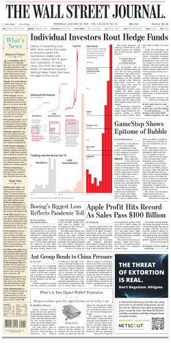 Wall Street Journal Thursday January 28, 2021