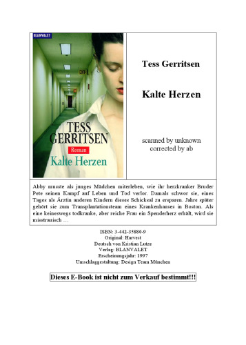 Kalte Herzen: Roman