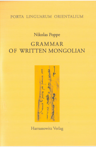 Grammar of Written Mongolian