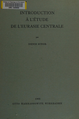 Introduction A L'etude Del'eurasie Centrale