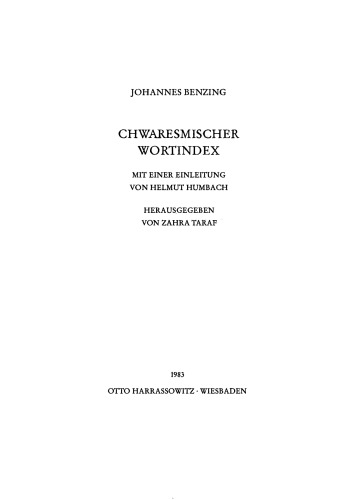 Chwaresmischer Wortindex