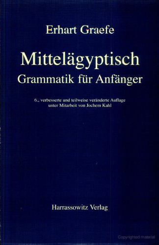 Mittelägyptische Grammatik für Anfänger