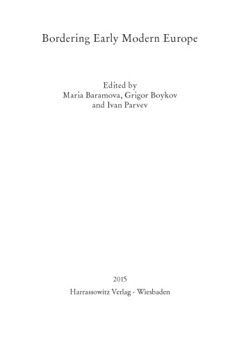 Bordering Early Modern Europe