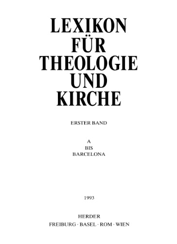 Lexikon für Theologie und Kirche (LThK3) - Band 1