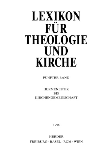 Lexikon für Theologie und Kirche (LThK3) - Band 5