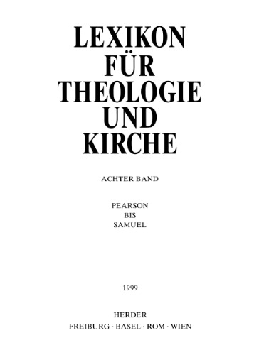 Lexikon für Theologie und Kirche (LThK3) - Band 8