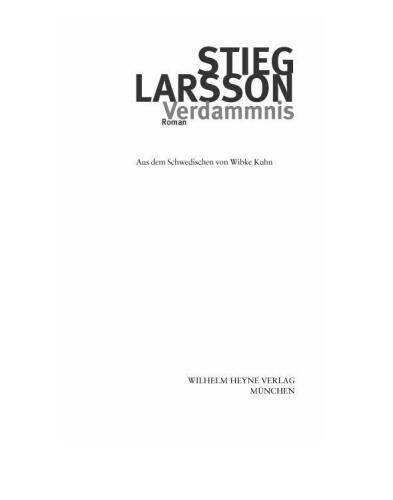 Verdammnis. Roman (Millennium-Trilogie - Band 2)