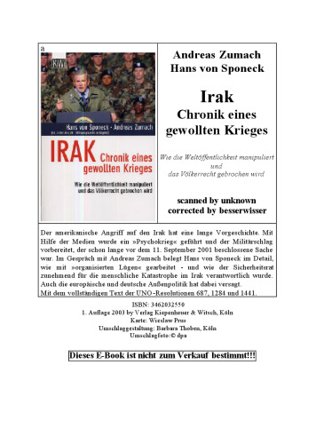 Irak - Chronik eines gewollten Krieges