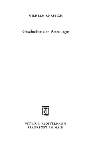 Geschichte der Astrologie