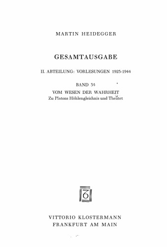 Vom Wesen der Wahrheit