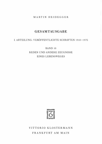 Reden und andere Zeugnisse eines Lebensweges