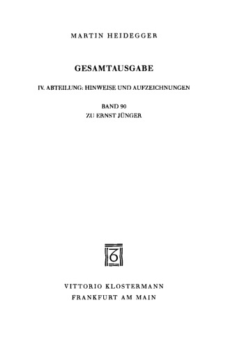 Zu Ernst Jünger