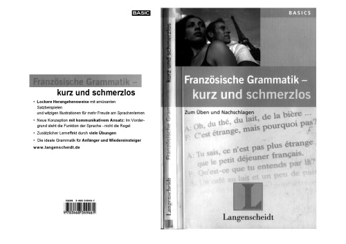 Franzosische Grammatik, kurz und schmerzlos. Zum Uben und Nachschlagen. German