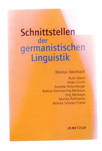 Schnittstellen der germanistischen Linguistik