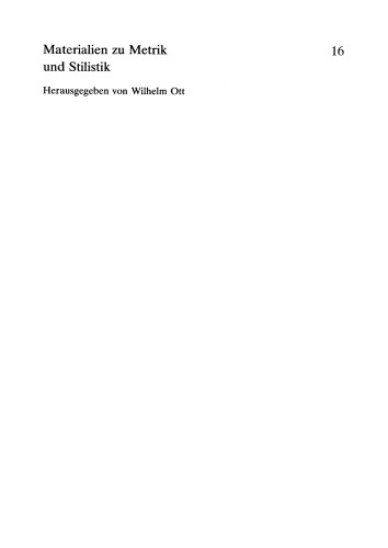 Metrische Analysen zu Vergil. Aeneis Buch V