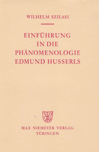 Einführung in die Phänomenologie Edmund Husserls