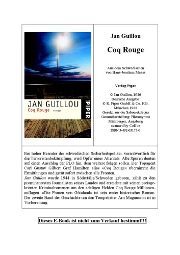 Coq Rouge. Thriller